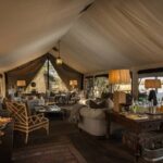 Classic 1950's styled lounge area at Little Machaba Camp