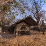 Exterior view of guest tent at Machaba Camp