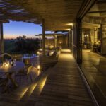 The extensive private viewing deck area of a guest suite at Mombo