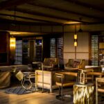 Afternoon sun filtering through lounge area at Mombo Camp