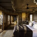 Full view of interleading guest rooms Mombo Camp