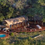 Aerial view of Okuti in the Moremi Game Reserve