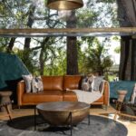 There are many comfortable places to relax in comfort adn enjoy the views at Okuti camp