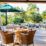 Breakfast on the deck at Old Drift Lodge