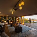 The main area of Pelo camp built using natural materials