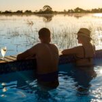 View from Pelo's swimming pool over the Okavango River
