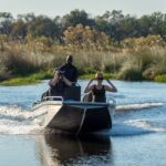Seasonal boating excursions from Qorokwe explore the water channels