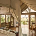 The tented rooms at Shinde are spacious and airy with lovely views of the plains