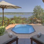 The River Club luxury River suite with pool viewed from deck area