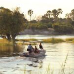 Boating along the Zambezi at sunset courtesy of The River Club