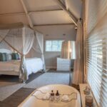 The Princess Mary Suite upstairs bedroom at The River Club