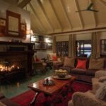 A fire is always roaring in winter at the colonial River Club