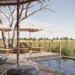 The view from the swimming pool at Xugana Island Lodge