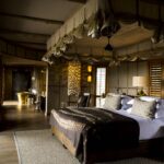 Extensive view of room interior at the exclusive Little Mombo Camp