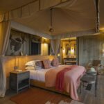 Accommodation tent interiors at Little DumaTau