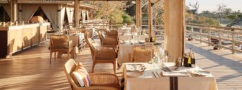 The dining area at Belmond Savute Elephant Lodge