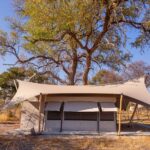 The exterior view of the guest tents at Maru Camp