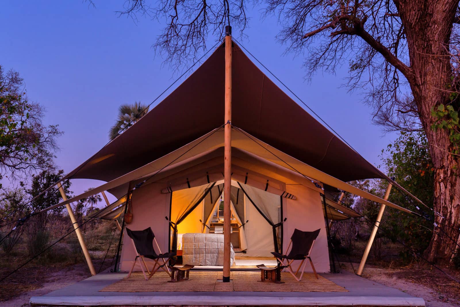 Exterior of tent at Camp Maru