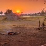 The sunset over Maru Camp