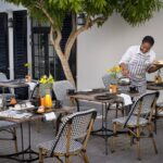 Breakfast is also served on the patio at Cape Cadogan