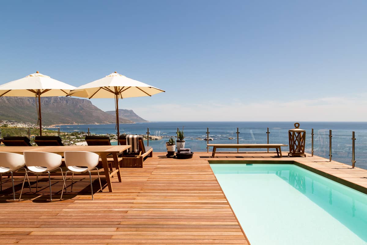 Swimming pool deck at Cape View Clifton