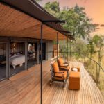 Indoor and outdoor living at Kiri Camp.