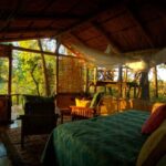 Guest tent interior and decor at Delta Camp