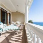 The balcony of the Deluxe room at Ellerman House with fabulous views