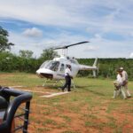Helicopter flips at Matetsi River Lodge are available at additional cost