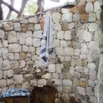 The luxurious outdoor shower at Matetsi River Lodge