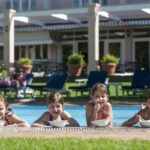 Kids make the most of the sparkling pool at Mount Nelson Hotel
