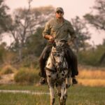 Garthe on horseback at Okavango horse safaris