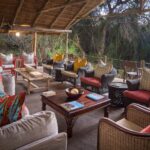 The welcoming lounge at Mashatu tented Camp