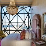 Stylish guest room at the Silo Hotel