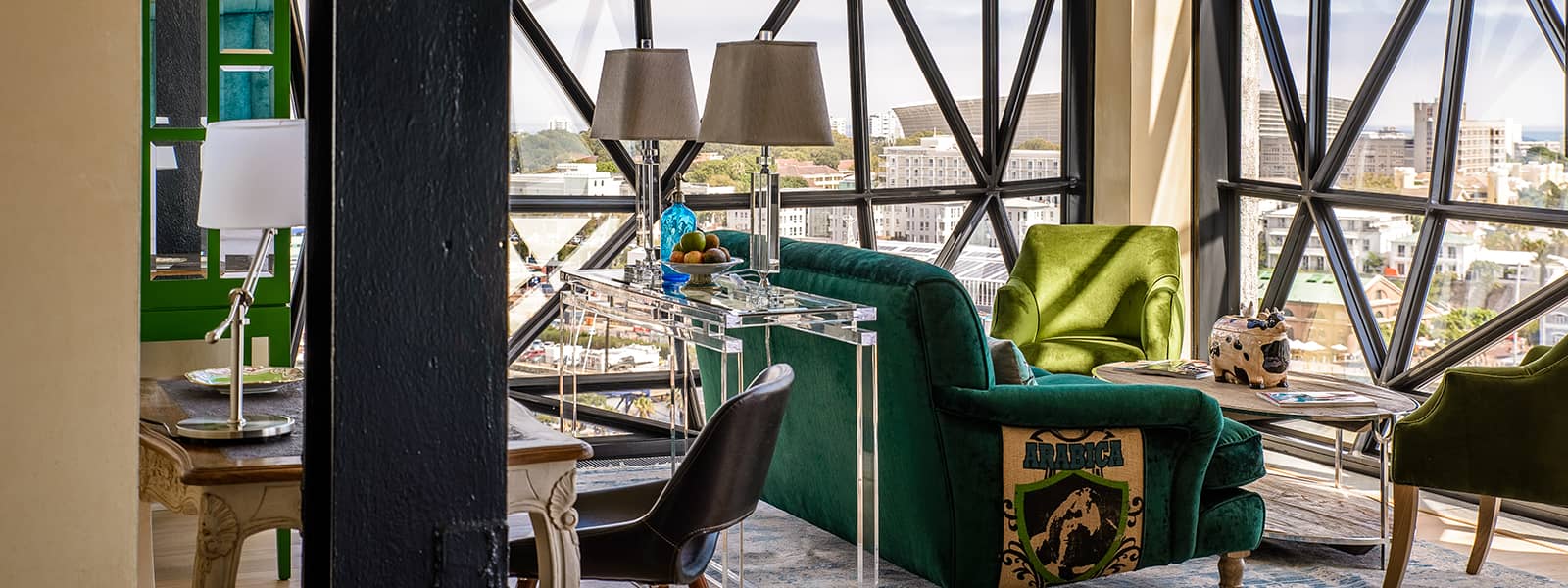 Interior decor in the superior suite at The Silo