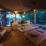 Toka Leya's lounge area enjoys expansive views of the Zambezi River