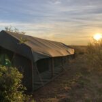 The guest tents at Tsau Hills in the Kalahari