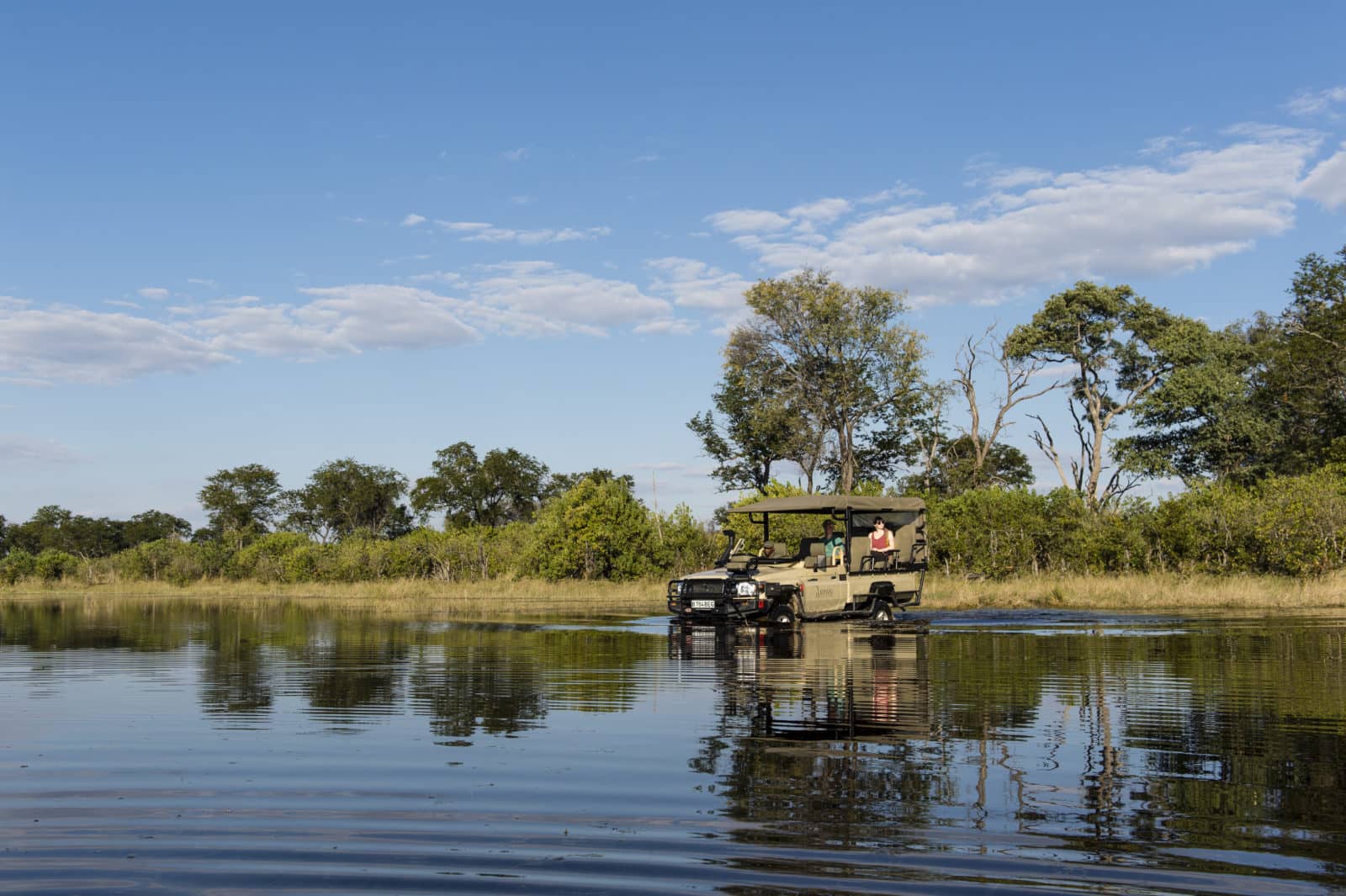 Sable Alleys safari vehicle takes to the water