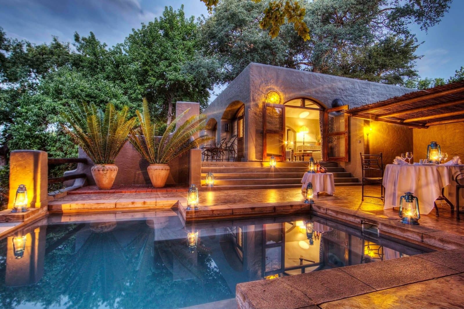 The spacious luxury family suite at Chobe River Lodge