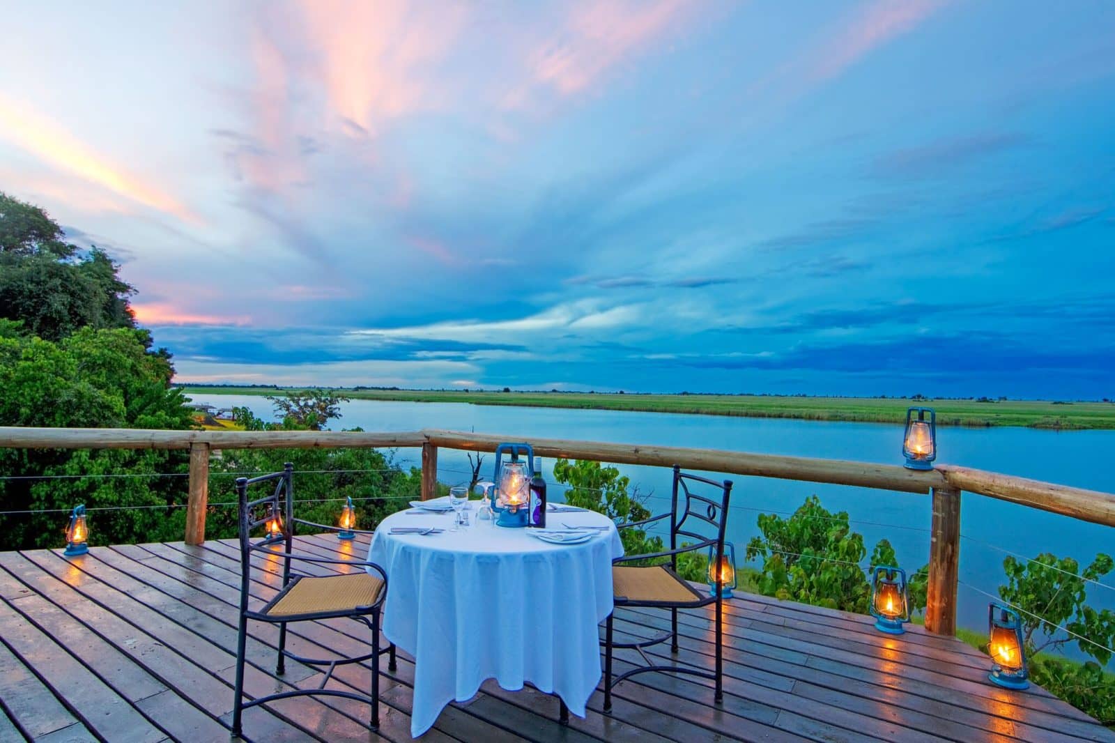 Evening meal prepared under the vast Botswana sky