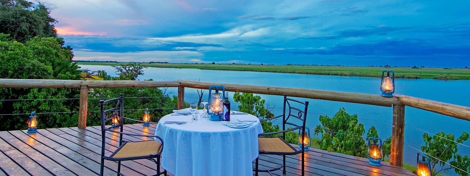 Private dinner for two at Chobe Game Lodge