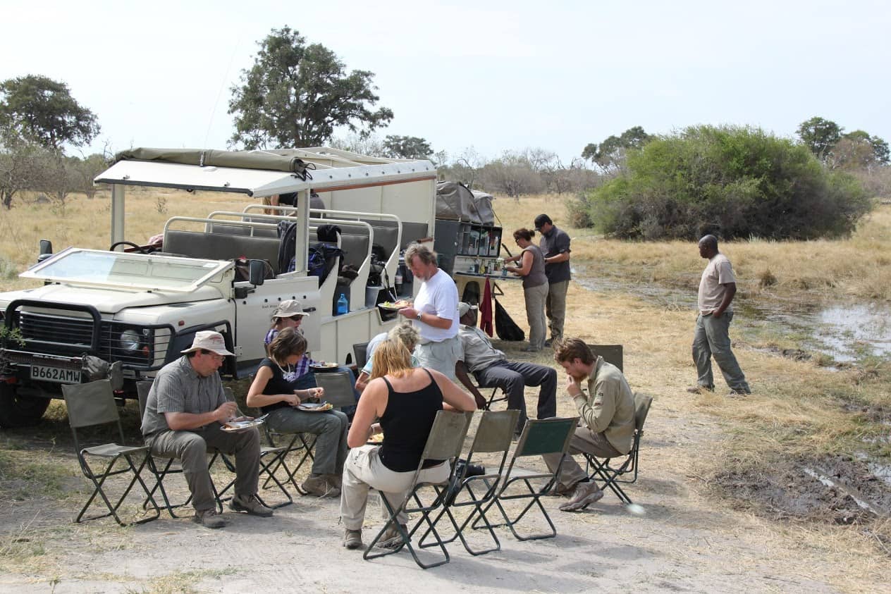 Lunch preparations on the go on safari with Bushways Safaris