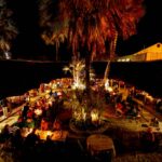 Evening Boma at Maun Lodge set up for dinner