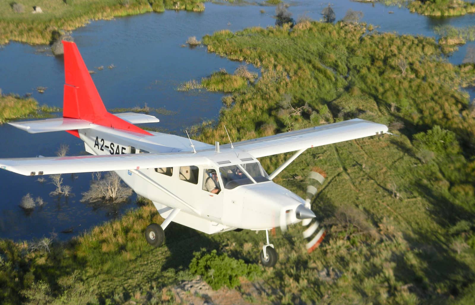 A flight over the Okavango Delta is the perfect start to your Botswana family safari