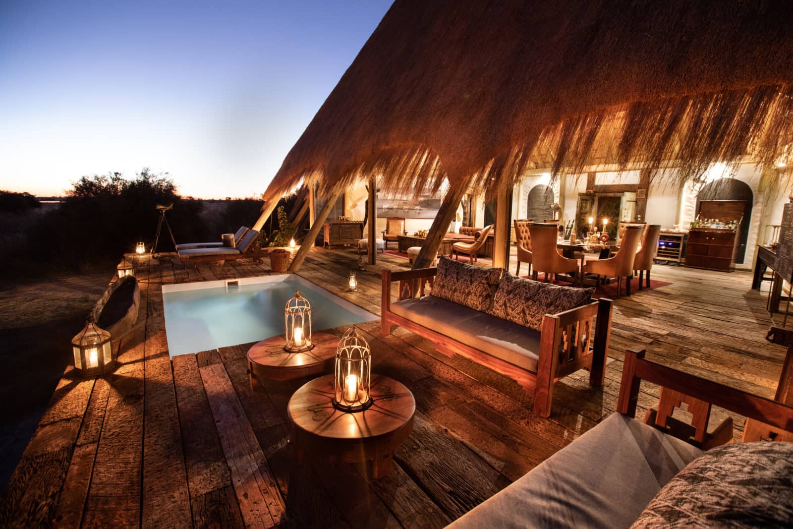 Selinda guests enjoy expansive African sunsets from their private suite decks