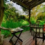 The veranda of the honeymoon cottage