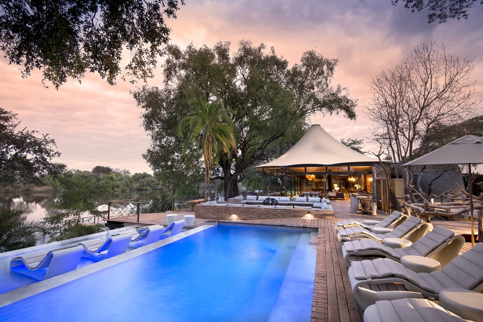 The swimming pool offers guests respite from the heat at Thorntree River Lodge
