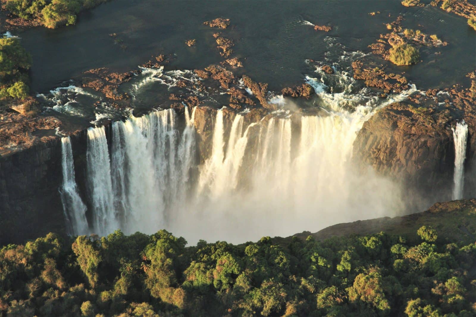 Victoria Falls as viewed from above