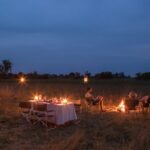 Dinner under the stars while on safari with beagle expeditions