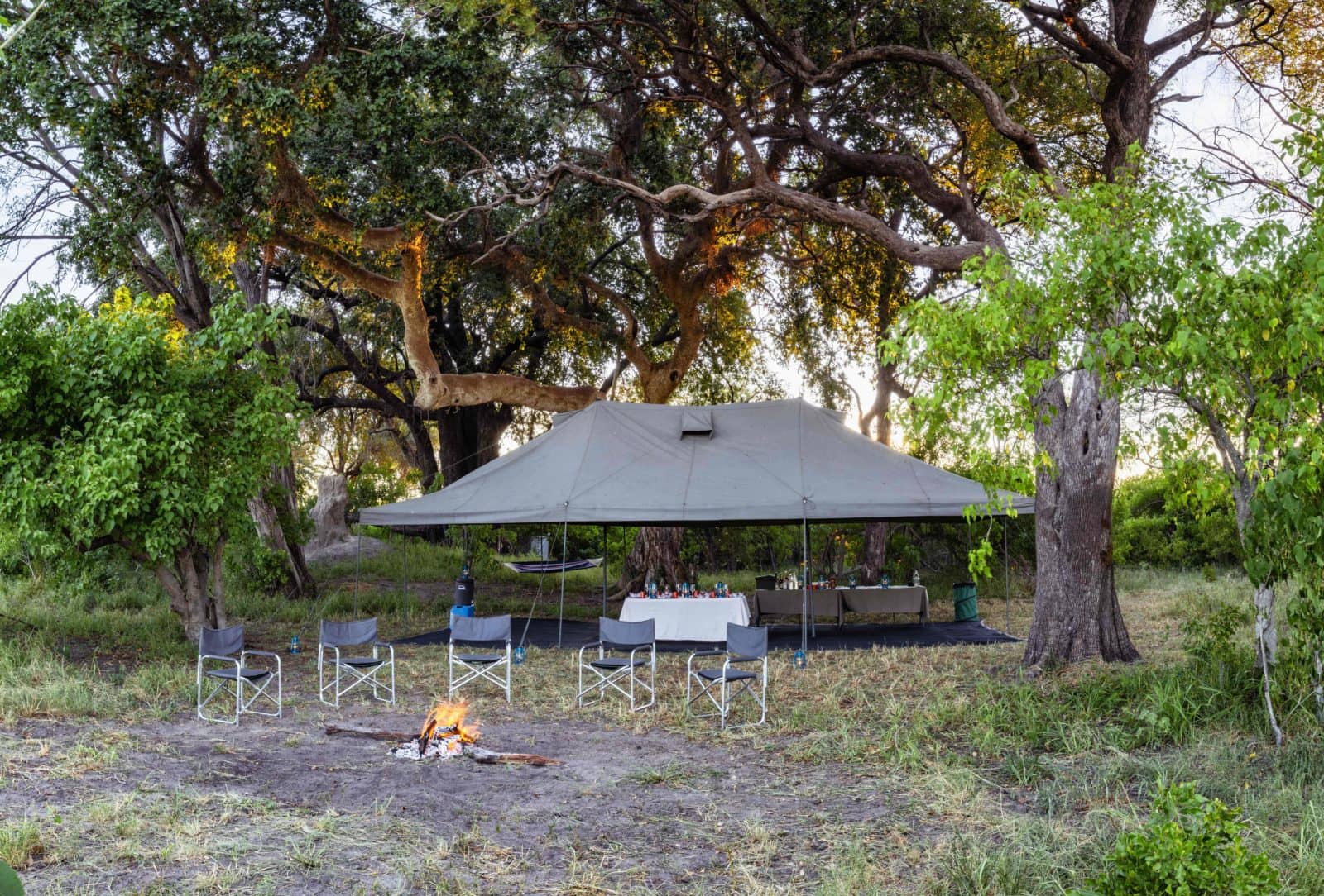 Meals are enjoyed communally in the mess tent courtesy of Beagle Expeditions